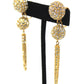 Crystal and Gold Tone Evening Wear Dangle Earrings