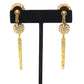 Crystal and Gold Tone Evening Wear Dangle Earrings