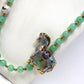 Aventurine Beaded Necklace with Cloisonne Horse and Matching French Hook Earrings